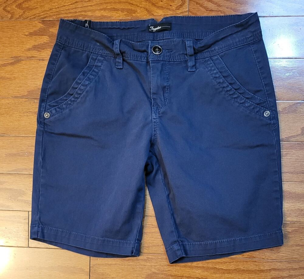 Supplies Womens Dark Blue Shorts Size 8 (31") Chino Casual